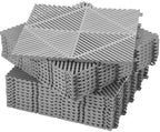 Barydat 72 Pcs 12x12 Garage Floor Tiles Interlocking Drainage by home