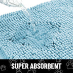 Smiry Dog Door Mat for Muddy Paws, Absorbent Non Slip Dirt Trapper - Image 5