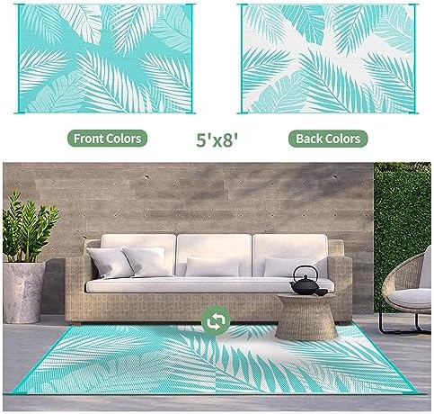 GENIMO Outdoor Rug, Waterproof Plastic Rugs - Image 2