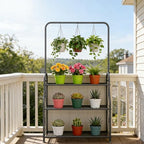 SORCEDAS Plant Stand Outdoor Indoor 3 Tier Metal - Image 2