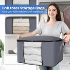 Fab totes 3 Pack Storage Bags for Clothes Blanket Storage Bins - Image 5