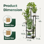 Bamworld Black Plant Stand Indoor Corner Plant Shelf - Image 5