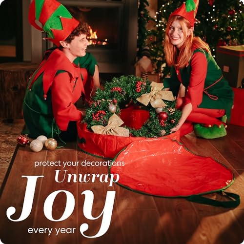 Handy Laundry Christmas Wreath Storage Container – 30 Inch Durable Tarp Storage - Image 3