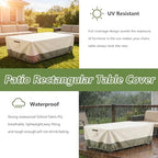72 Inch Rectangular/Oval Patio Table Cover, Heavy Duty Waterproof Outdoor - Image 6