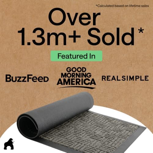 GORILLA GRIP WeatherMAX Door Mat, Indoor Outdoor Use - Image 4