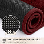 PURRUGS Hallway Runner Rug, Burgundy Red - Image 5