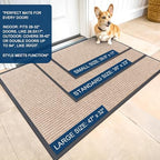 OLANLY 2-Pack Front Door Mats 71x23, Waterproof Heavy-Duty Doormats - Image 2