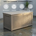 Outdoor Storage Box, 320 Gallon Waterproof Deck Box - Image 5