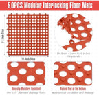 Tinideya 50 Pcs Drainage Mats 11.8'' x 11.8'' Modular Interlocking Floor - Image 2
