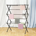 Clothes Drying Rack Foldable Drying Rack Clothing Black-1pack - Image 2