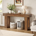 LITTLE TREE 63 Inches Long Sofa Table, Industrial Console Table by LITTLETREE
