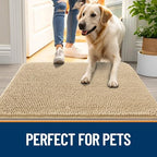 OLANLY Dog Door Mat for Muddy Paws 59x32, Super Absorbent Chenille Mud Mat - Image 6