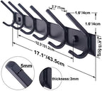 WEBI Coat Rack Wall Mounted, 17-1/8 Inch Hooks - Image 2
