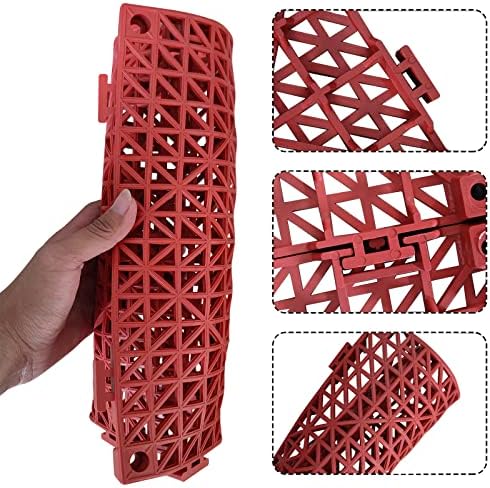 12 Pack Modular Interlocking Cushion 11.6" x 11.6" Rubber Mat Floor Tile Mats - Image 4