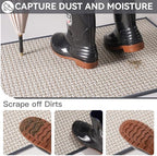 YDKGL Front Door Mat Indoor Non Slip Entry Mat Extra Large Gray 36"x60" - Image 3