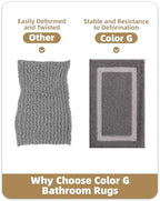 Color&Geometry Gray Bathroom Rugs 36x24, Extra Soft Absorbent Microfiber Bath - Image 5