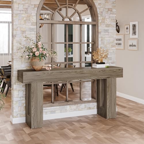 Tribesigns Farmhouse Console Table, 63-Inch Long Narrow Sofa Table Behind The - Image 6