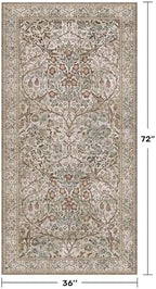 Vintage Moss Green 3x6 Runner Rugs - Image 2