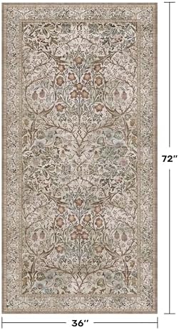Vintage Moss Green 3x6 Runner Rugs - Image 2