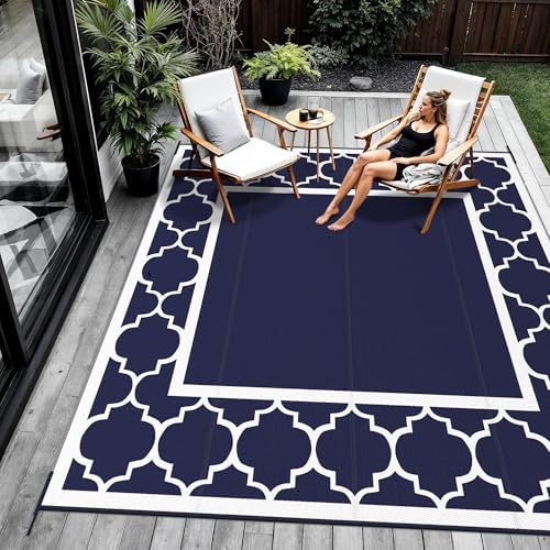 GENIMO Outdoor Rug, Waterproof Plastic Rugs - Image 6
