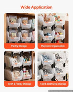 VEVOR Plastic Stackable Storage Bins, 10.9 x 5.5 x 5.1 inch, Plastic Containers - Image 3