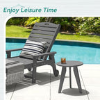 HDPS Outdoor Side Table, Small Round End Table - Image 2