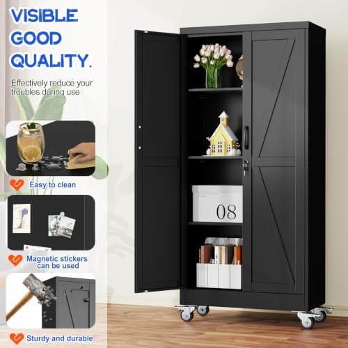 GAIOUS 61" Tall Metal Storage Cabinet - Image 4