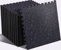 SUPERJARE 0.56'' Thick 96 Sq Ft Rubber Top Gym Flooring by SUPERJARE