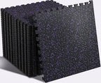 SUPERJARE 0.56'' Thick 96 Sq Ft Rubber Top Gym Flooring by SUPERJARE