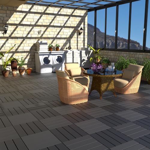 Plastic Interlocking Deck Tiles, 44 Packs Deck Tile Outdoor Waterproof All - Image 7