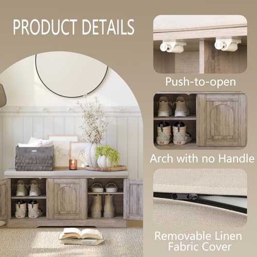 DINZI LVJ Shoe Storage Bench - Image 5