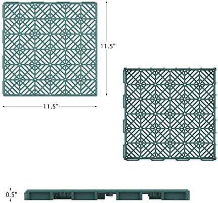 Pure Garden 6-Pack Polypropylene Interlocking Patio Deck Tiles - Image 6