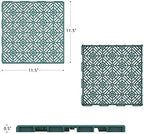 Pure Garden 6-Pack Polypropylene Interlocking Patio Deck Tiles - Image 6