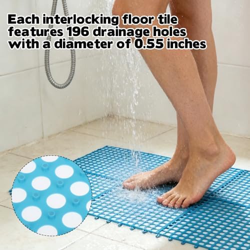 50 PCS Drainage Interlocking Tiles Bulk 11.8'' x 11.8'' Modular Interlocking - Image 6
