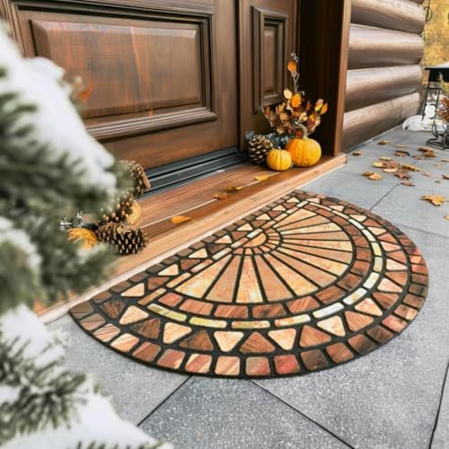 CHICHIC Front Door Mat 24"x36" Outdoors Heavy Duty Rubber Mat - Image 2