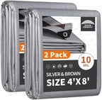 RAINDEWAY 4x8 Feet Tarps Heavy Duty Waterproof, 10Mil Small Tarp by RAINDEWAY