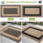 YONILE Solar LED Outdoor Rug 9x12 ft Waterproof - Image 2