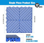 Jocoevol 12-Pcs Interlocking Tile, Non-Slip Heavy-Duty Polypropylene Splicing - Image 2