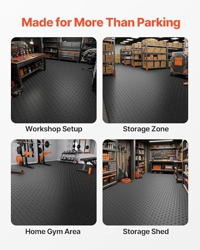 VEVOR Garage Floor Tiles 12 x 12 x 0.53 inch, Interlocking Design Ease of - Image 6