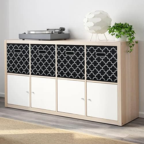 Black Foldable Storage Cubes Bins, Fabric Storage Box Cubes Organizer Baskets - Image 4