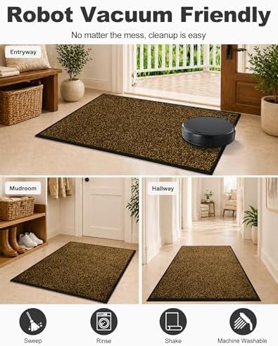 Mibao Super Absorbent Front Door Mat, Non-Slip Washable Indoor Doormats - Image 5
