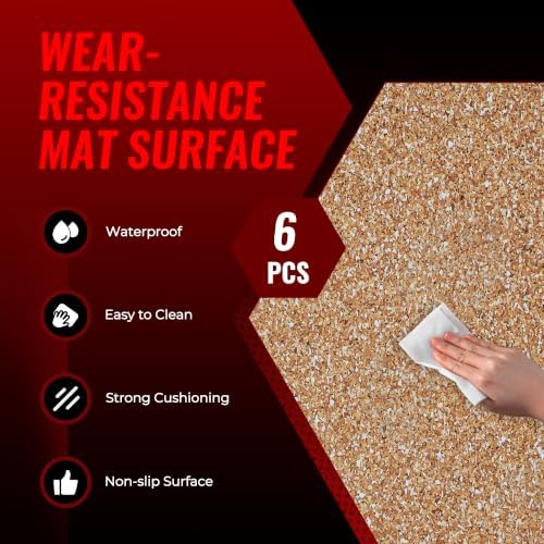 SUPERJARE 0.79'' Extra-Thick 6 Pcs 24 Sq Ft Exercise Equipment Mats - Image 6