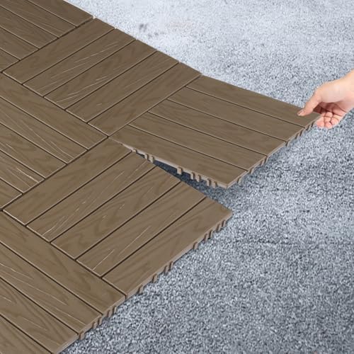 Outvita 27 PCS Interlocking Patio Deck Tiles, 12x12 Plastics Indoor Outdoor - Image 4