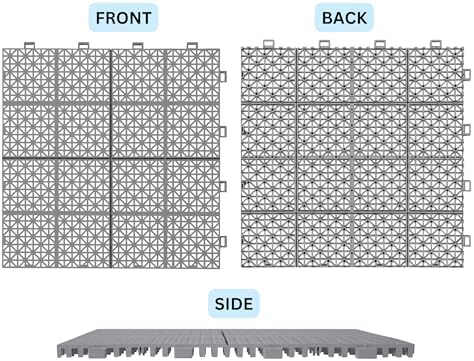 12” x 12” Modular Interlocking Cushion, 12 Pack Drainage Interlocking Floor - Image 4