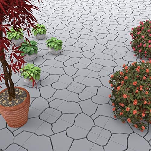 Pure Garden 6-Pack Polypropylene Interlocking Patio Deck Tiles - Image 3