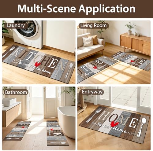Kitchen Rugs Set 3 Piece, Non Slip Kitchen Mat - Image 6