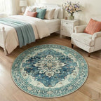 RELEANY Washable Area Rug, Round 4ft by RELEANY