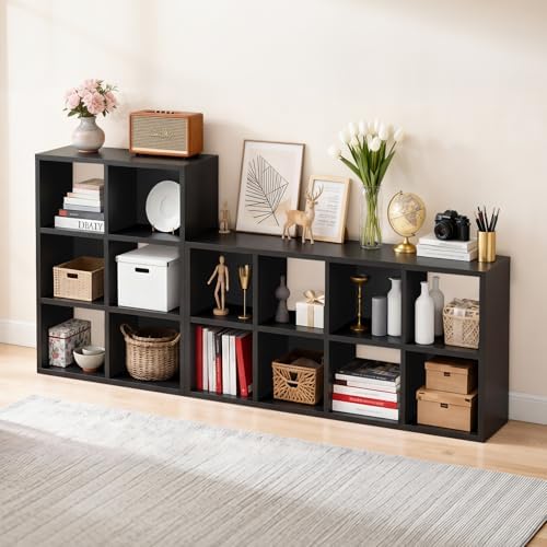 LUCKLIFE 6-Cube Storage Organizer, Modular Bookcase Shelf - Image 7