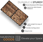 Majestick Goods 6-Pack Longboard Acacia Wood Interlocking Deck Tiles - Image 5