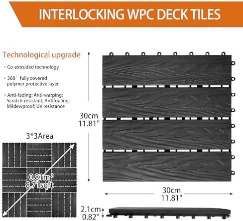 Polymer Interlocking Composite Deck Tiles Outdoor - Image 2